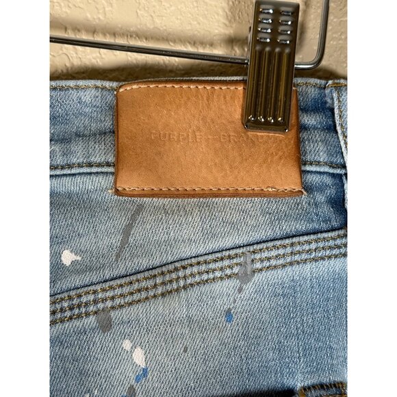 ❌SOLD❌Purple Brand Men's Slim Fit jeans Paint Splatter Distressed Style P001 - Picture 9 of 14